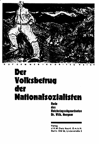 Titel Der Volksbetrug der Nationalsozialisten