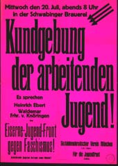 "Kundgebung der arbeitenden Jugend!"